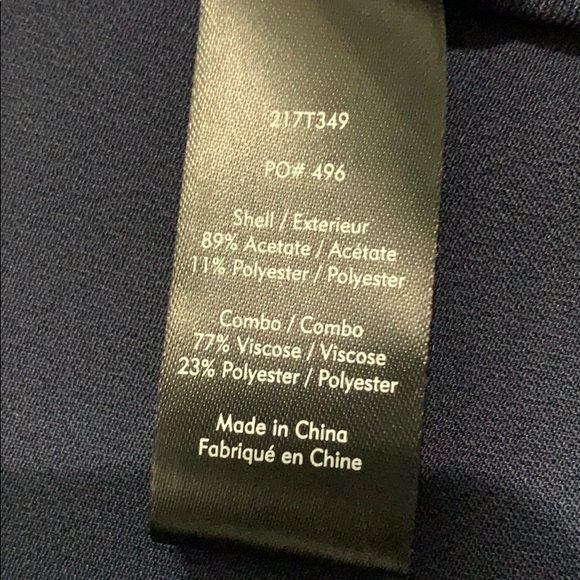 Elizabeth And James silky navy high low blouse LG - Picture 8 of 10